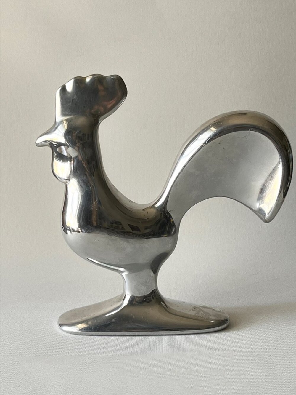 Large Vintage Hoselton Canada Aluminum Rooster Sculpture 640 Signed MCM